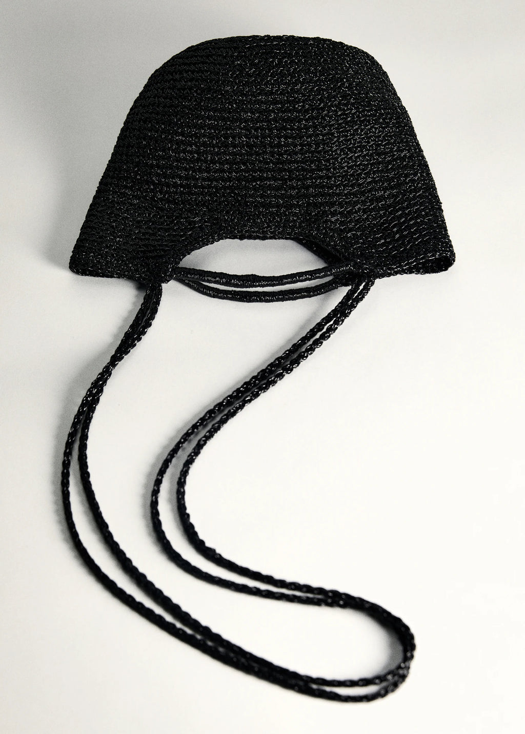 Mini Woven Crossbody Bag Black