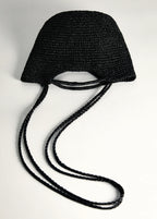 Mini Woven Crossbody Bag Black