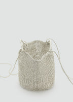 Mini Woven Crossbody Bag Silver