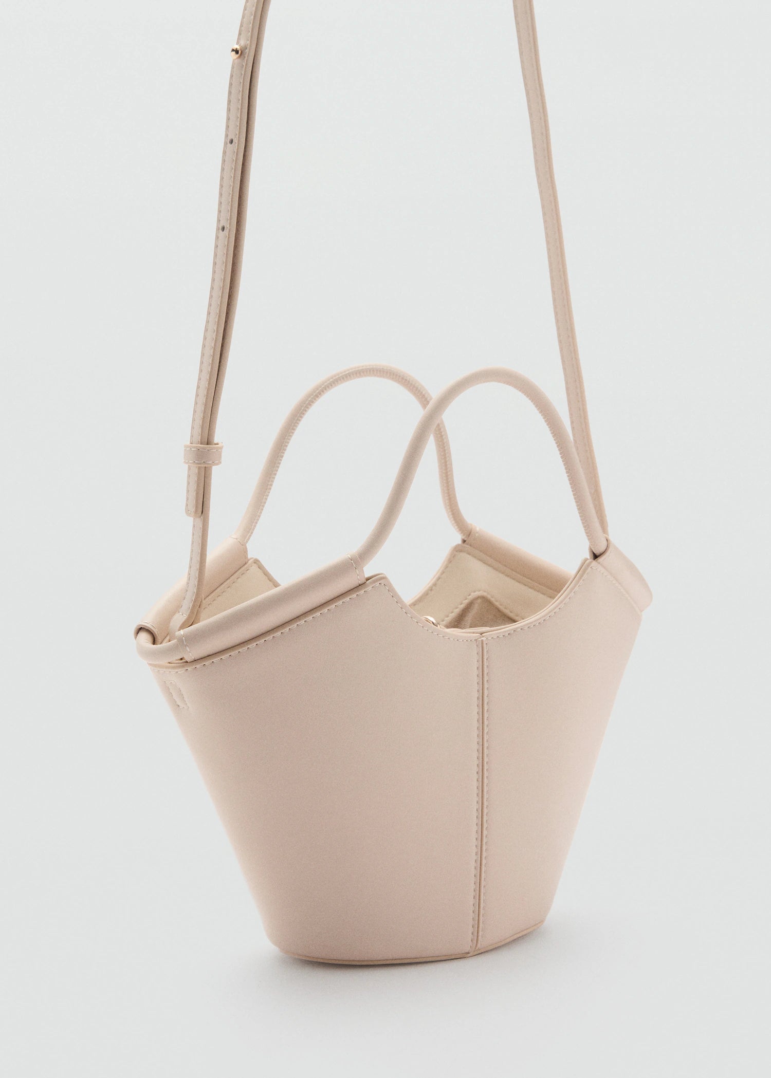 Mini Shopper Style Shoulder Bag Off White