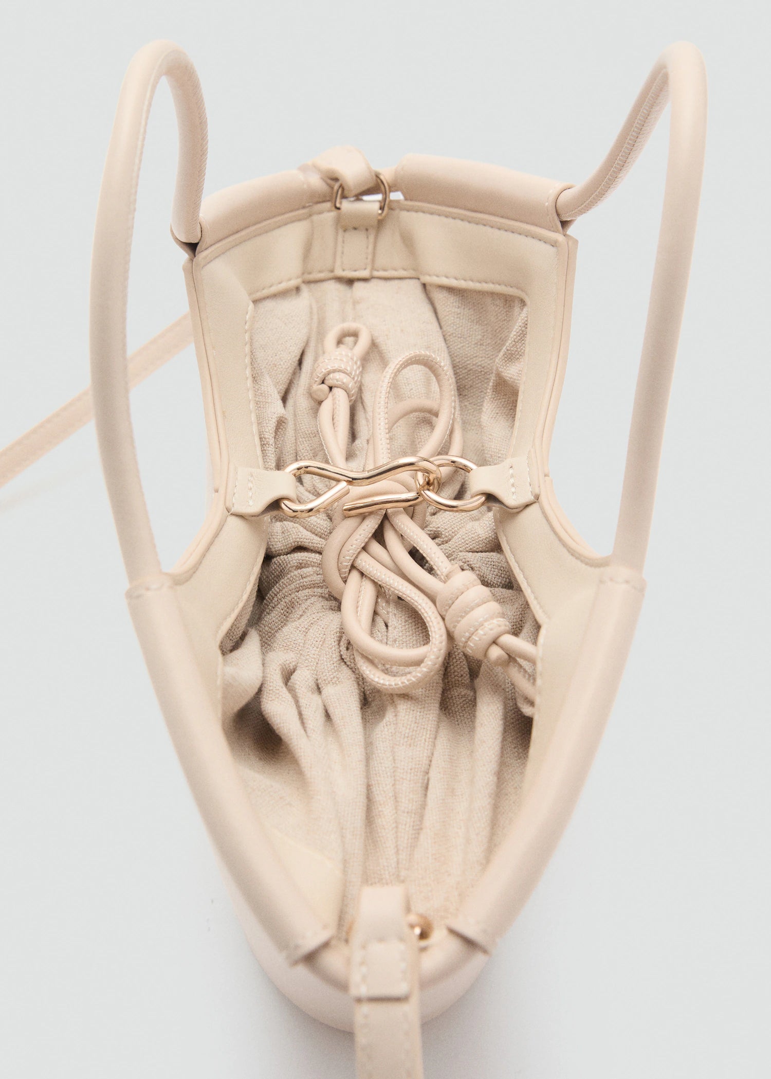 Mini Shopper Style Shoulder Bag Off White