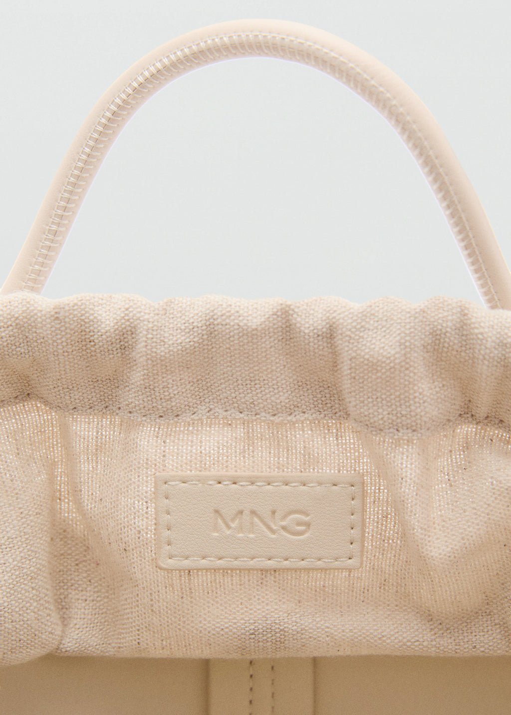 Mini Shopper Style Shoulder Bag Off White
