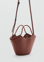 Mini Shopper Style Shoulder Bag Leather