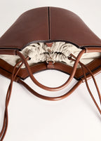 Mini Shopper Style Shoulder Bag Leather