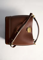 Mini Shopper Bag With Metallic Detail Leather