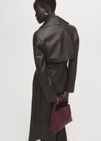 Mini Shopper Bag With Buckle Burgundy