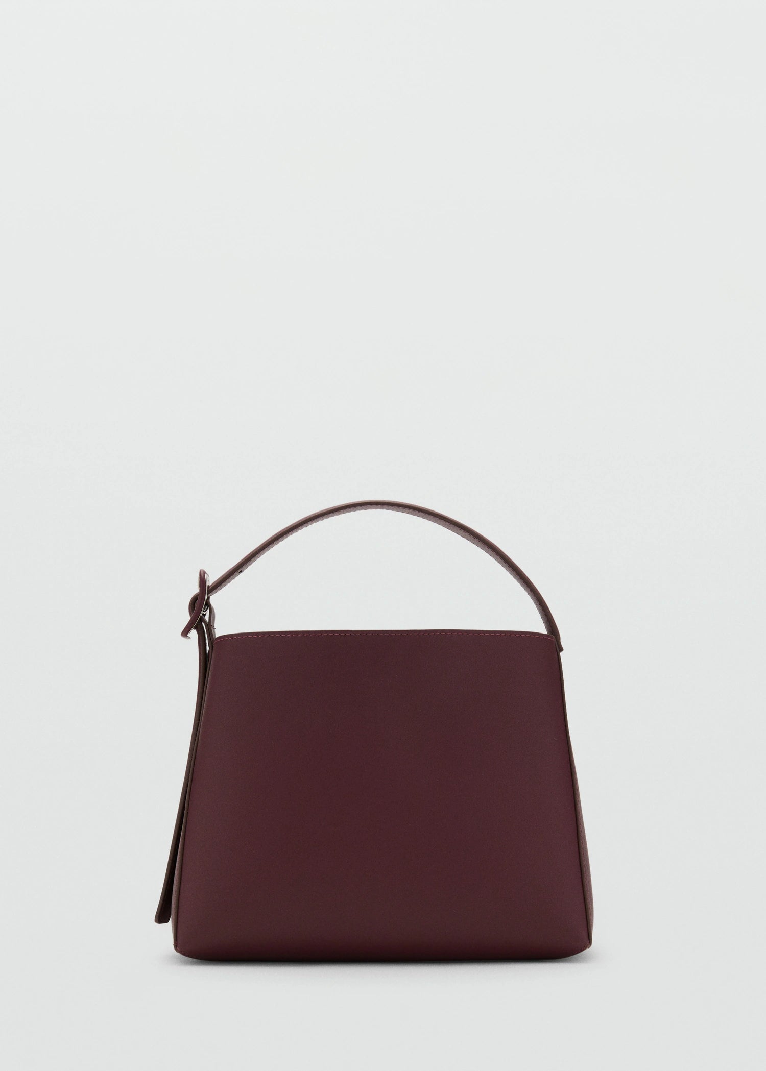Mini Shopper Bag With Buckle Burgundy