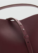 Mini Shopper Bag With Buckle Burgundy