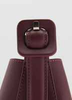 Mini Shopper Bag With Buckle Burgundy