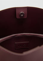 Mini Shopper Bag With Buckle Burgundy