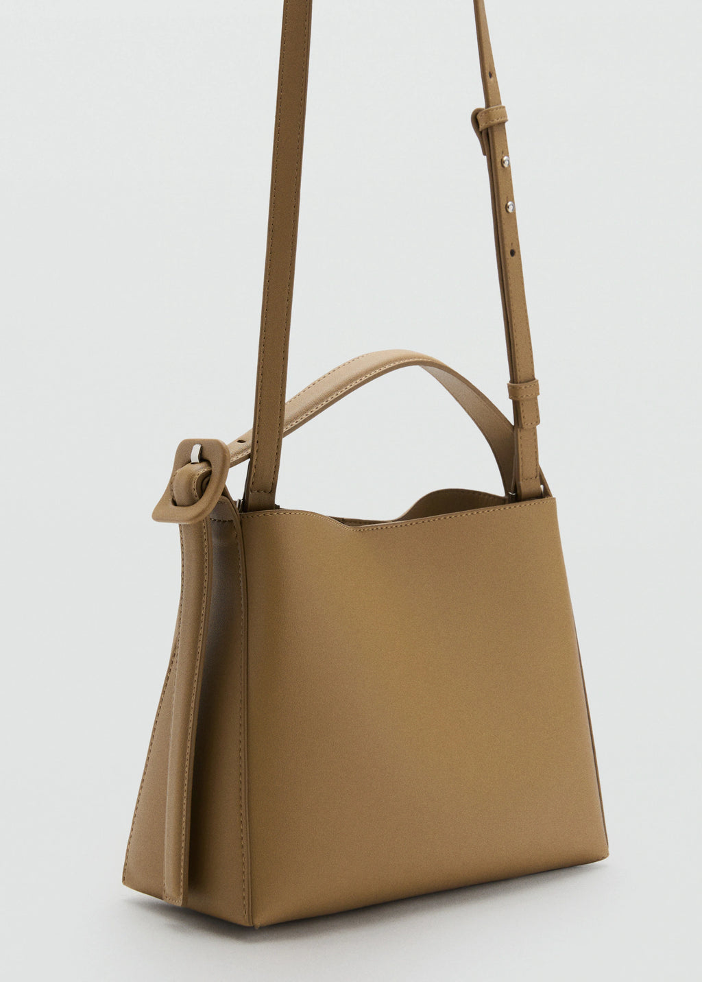 Mini Shopper Bag With Buckle Khaki