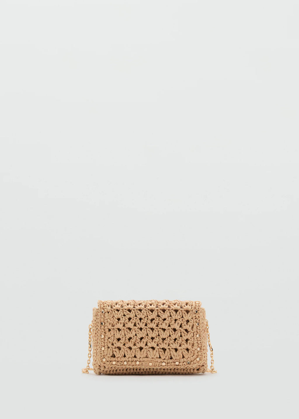 Mini Natural Fibre Crossbody Bag Beige