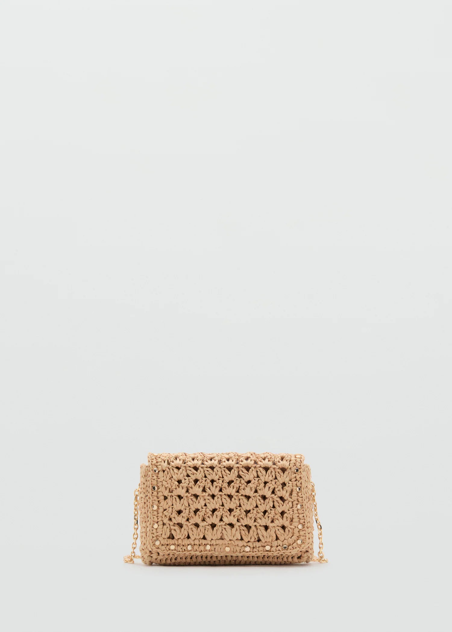 Mini Natural Fibre Crossbody Bag Beige