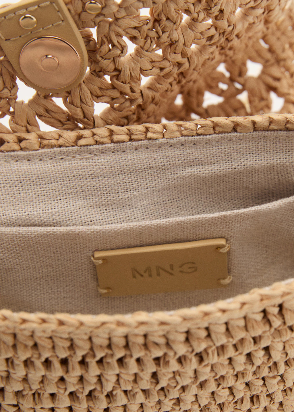 Mini Natural Fibre Crossbody Bag Beige