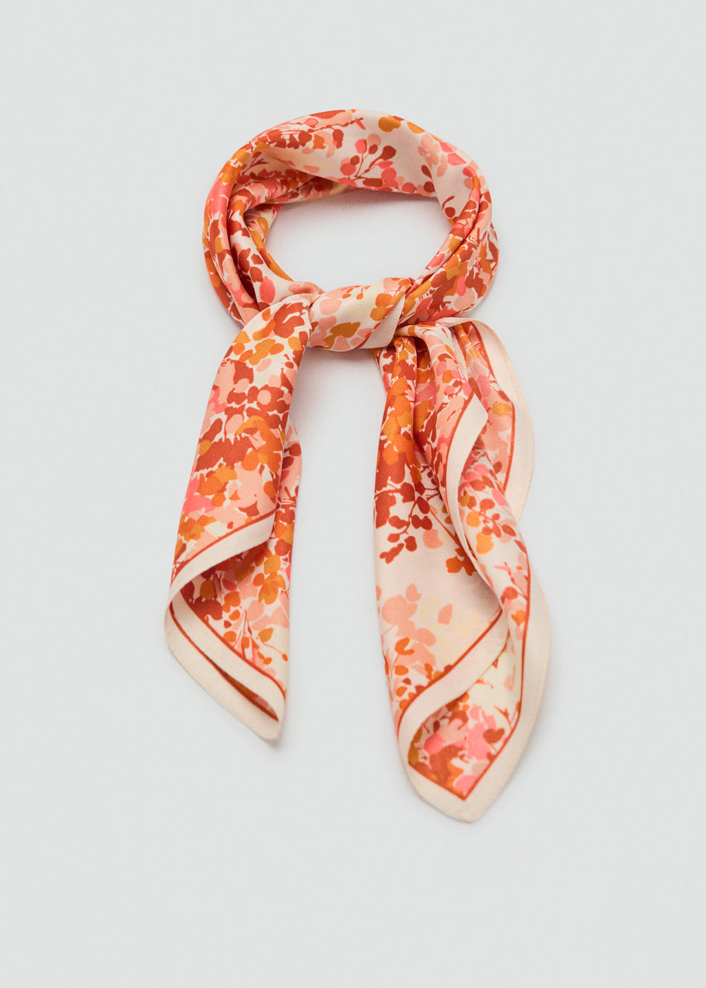 Mini Flower Print Scarf Orange