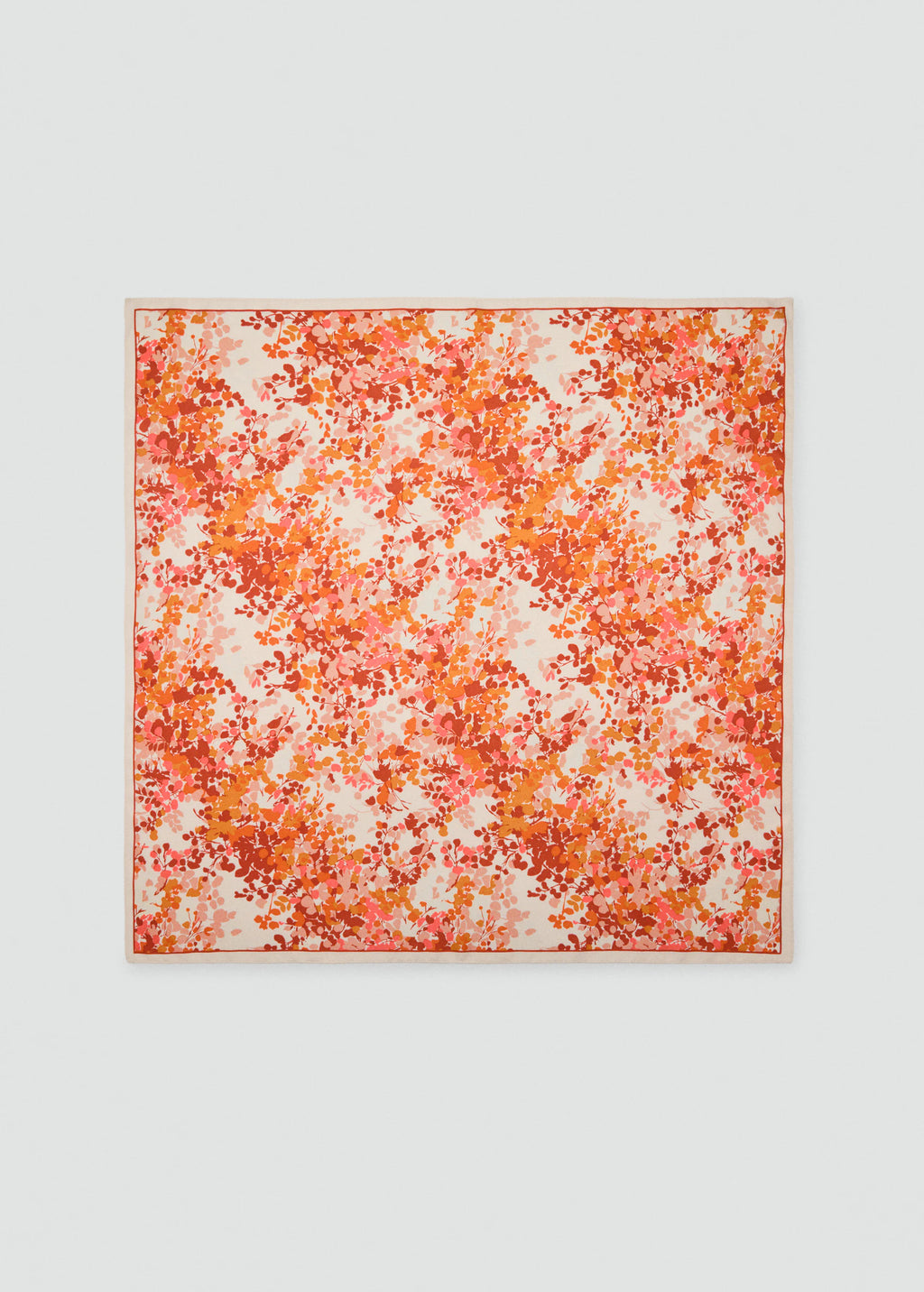 Mini Flower Print Scarf Orange