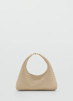 Mini Braided Leather Bag Off White