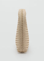 Mini Braided Leather Bag Off White