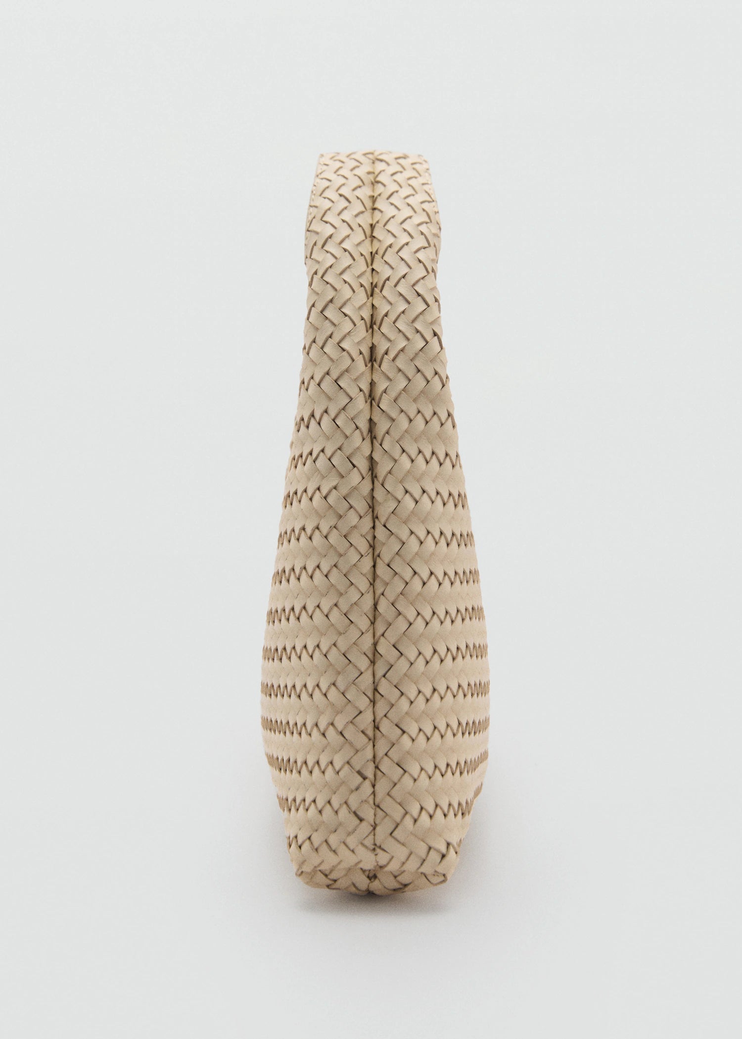 Mini Braided Leather Bag Off White