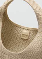 Mini Braided Leather Bag Off White