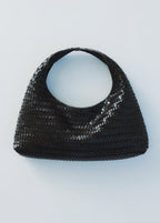 Mini Braided Leather Bag Black