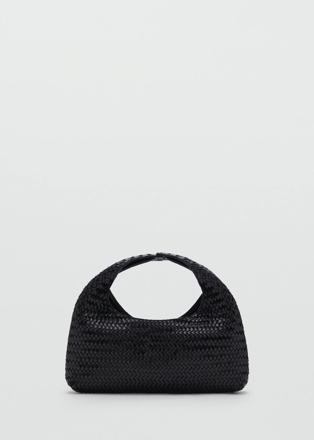 Mini Braided Leather Bag Black