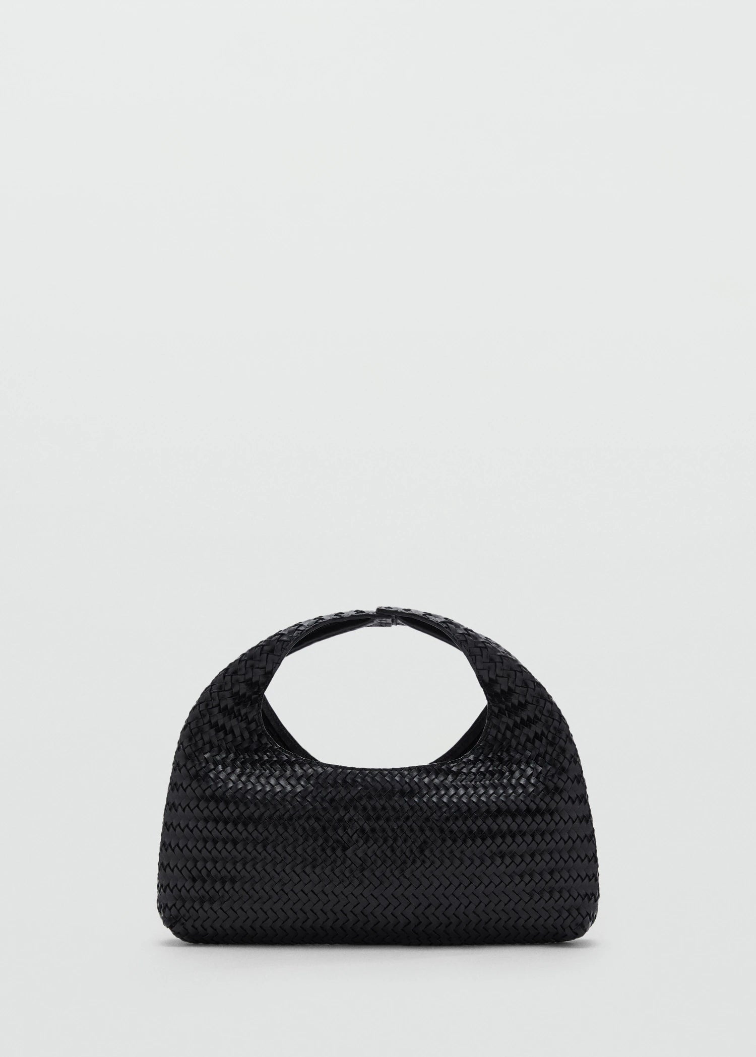 Mini Braided Leather Bag Black
