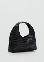 Mini Braided Leather Bag Black