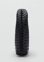 Mini Braided Leather Bag Black