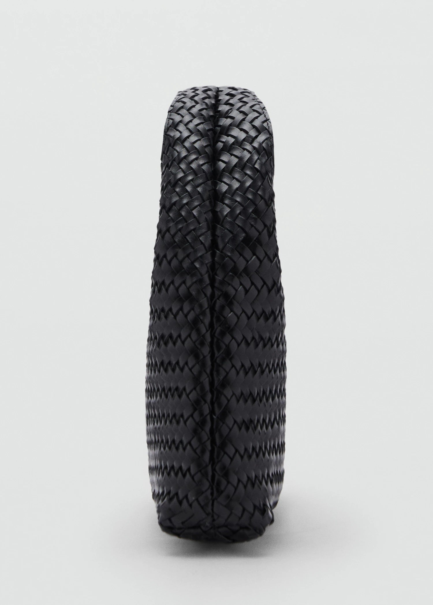 Mini Braided Leather Bag Black