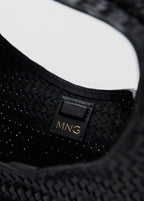 Mini Braided Leather Bag Black