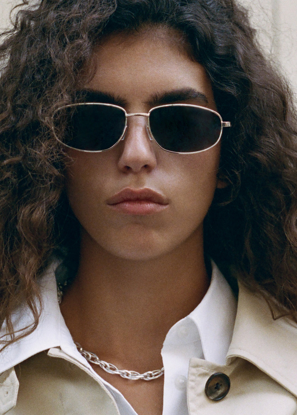 Metallic Frame Sunglasses Gold