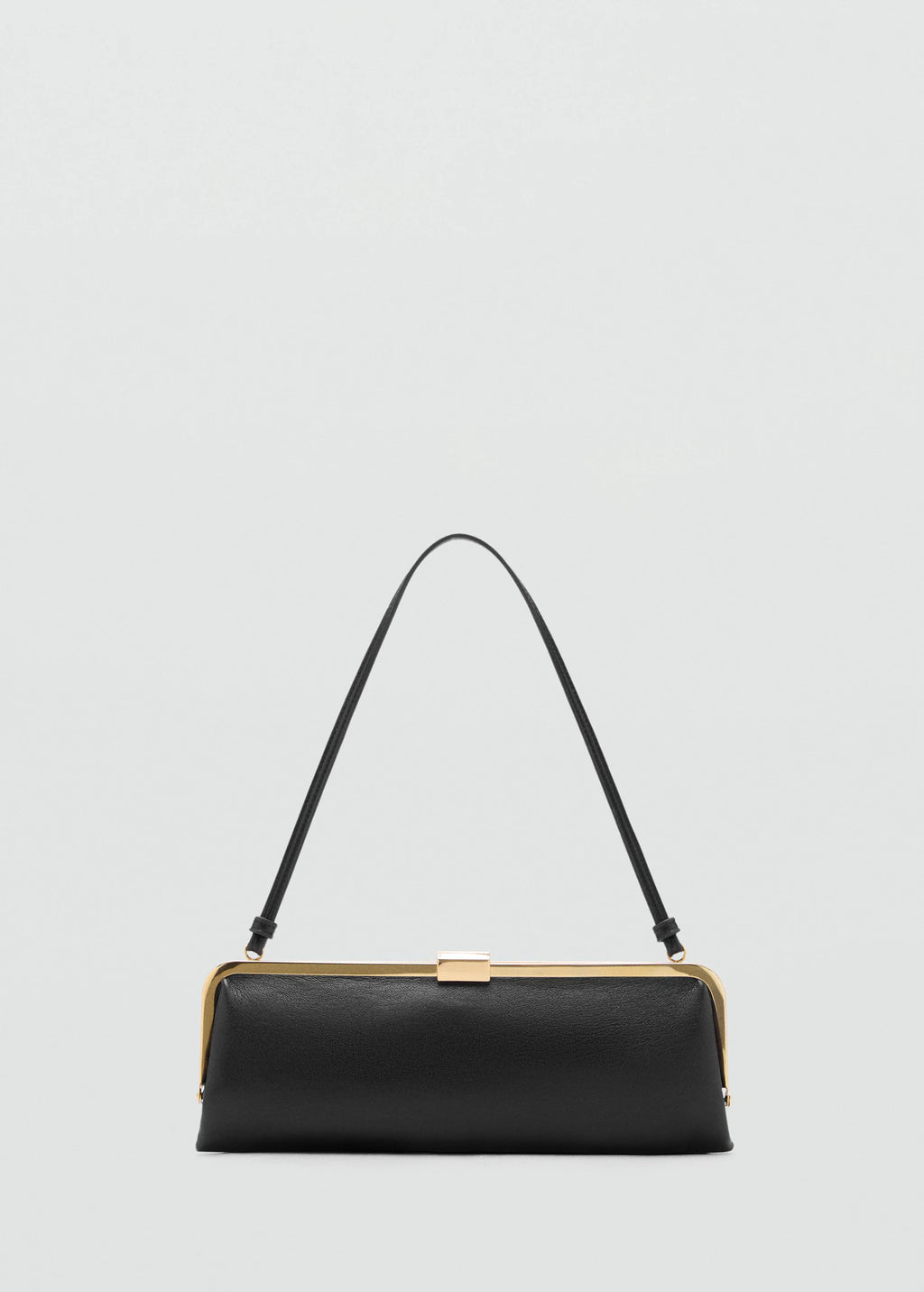 Metallic Clutch Handbag Black