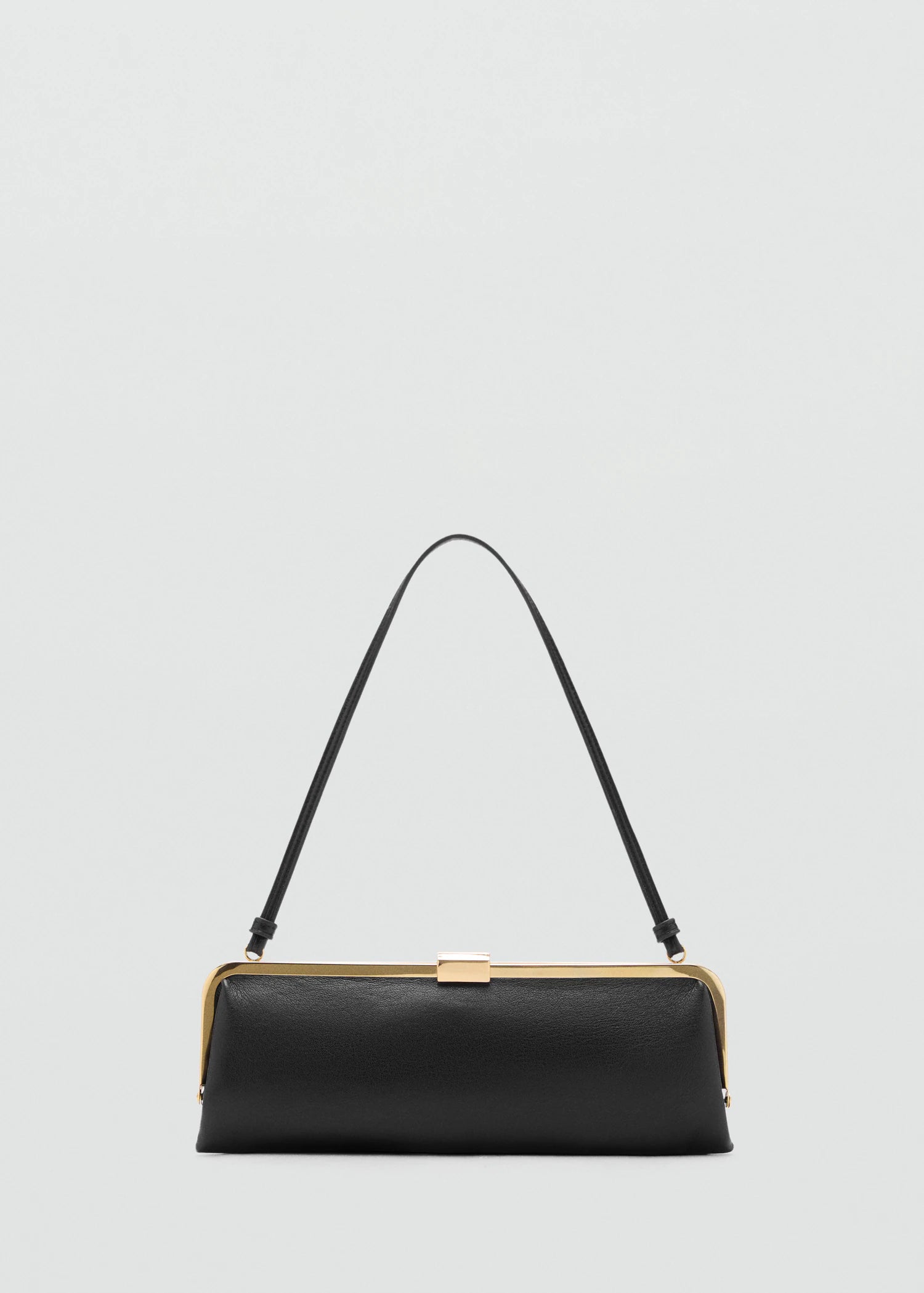 Metallic Clutch Handbag Black