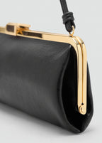 Metallic Clutch Handbag Black