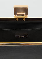 Metallic Clutch Handbag Black