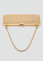 Metallic Clutch Handbag Vanilla