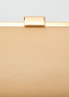 Metallic Clutch Handbag Vanilla