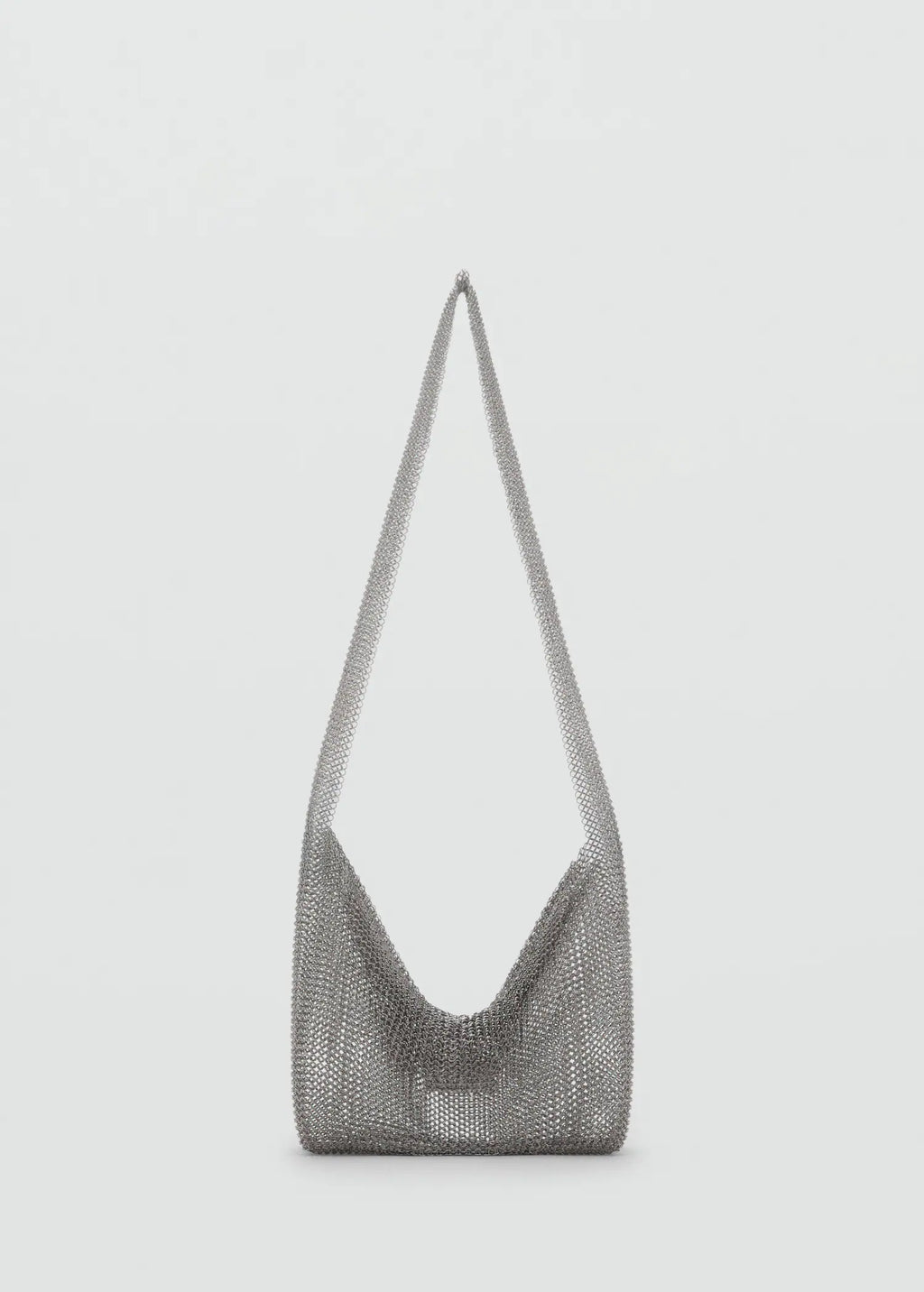 Metal Mesh Shoulder Bag Silver