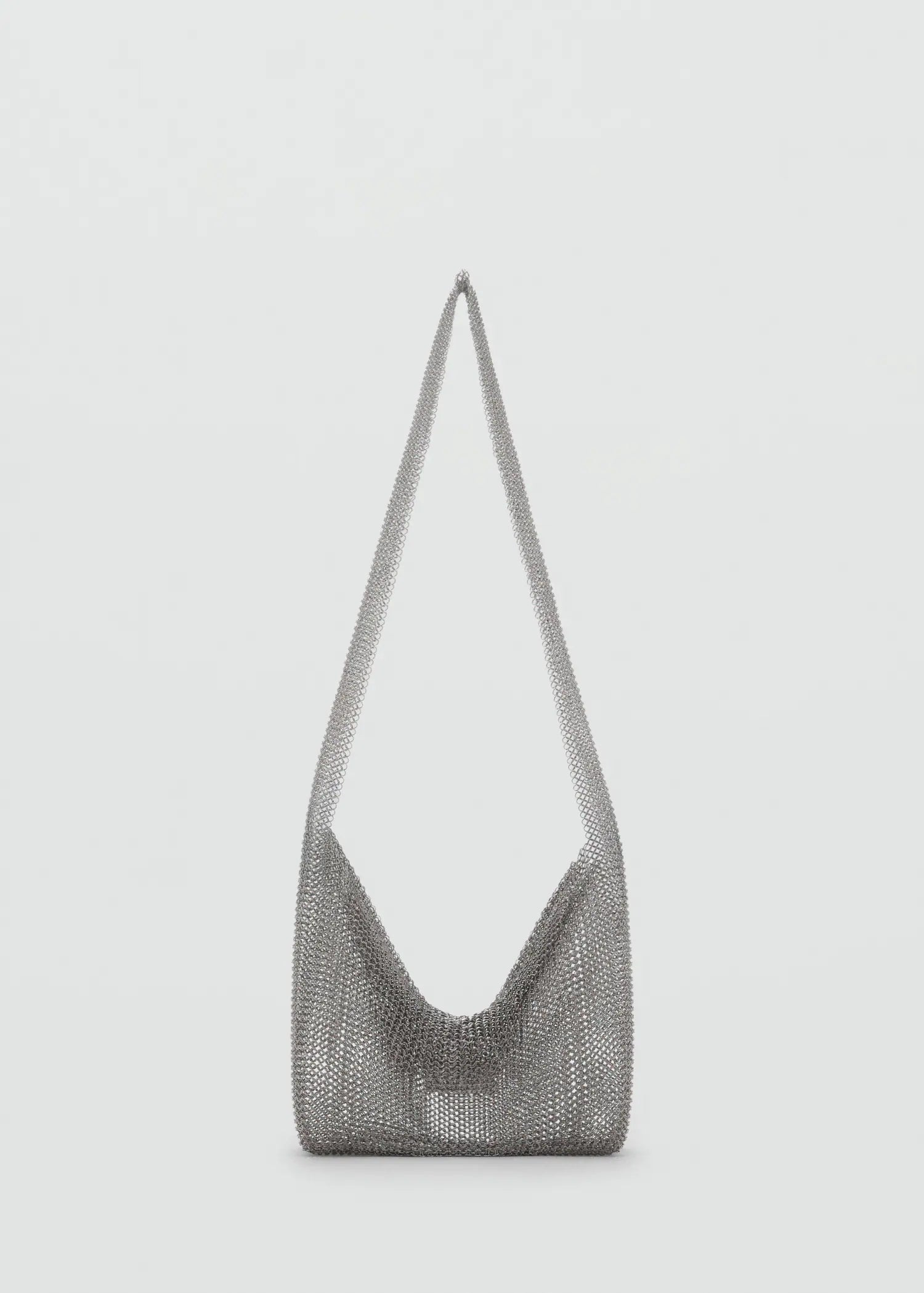 Metal Mesh Shoulder Bag Silver