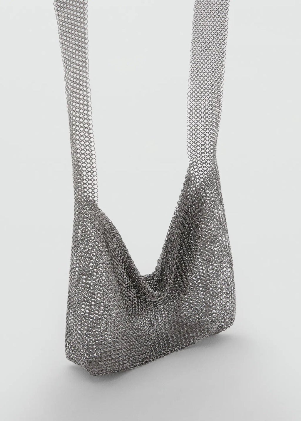 Metal Mesh Shoulder Bag Silver