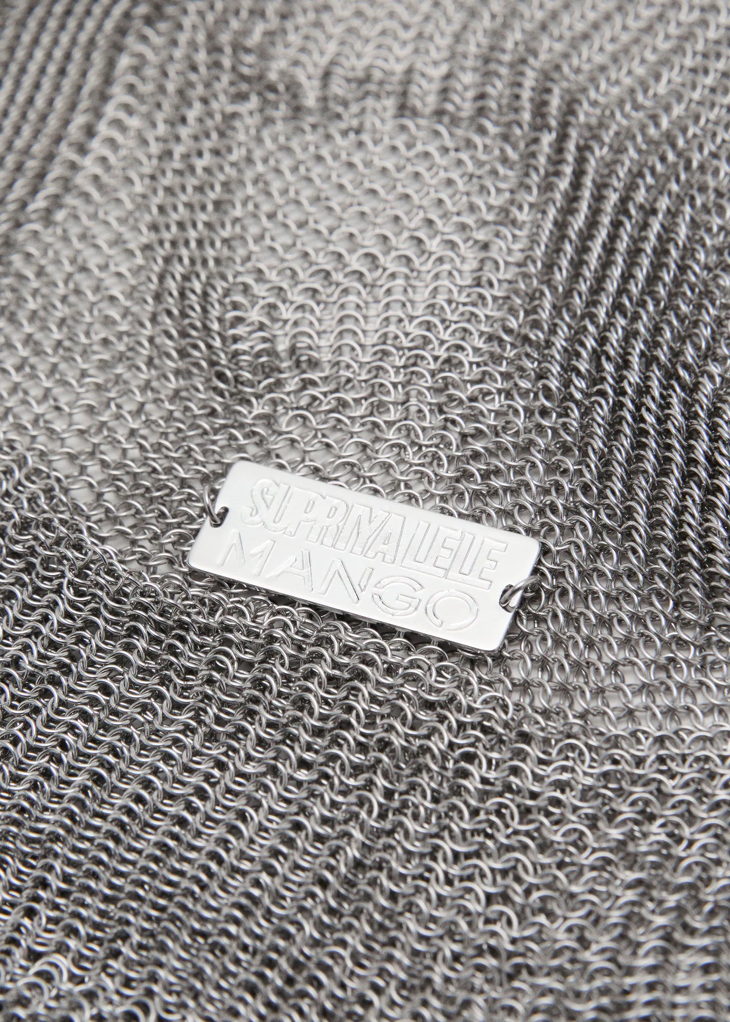 Metal Mesh Shoulder Bag Silver