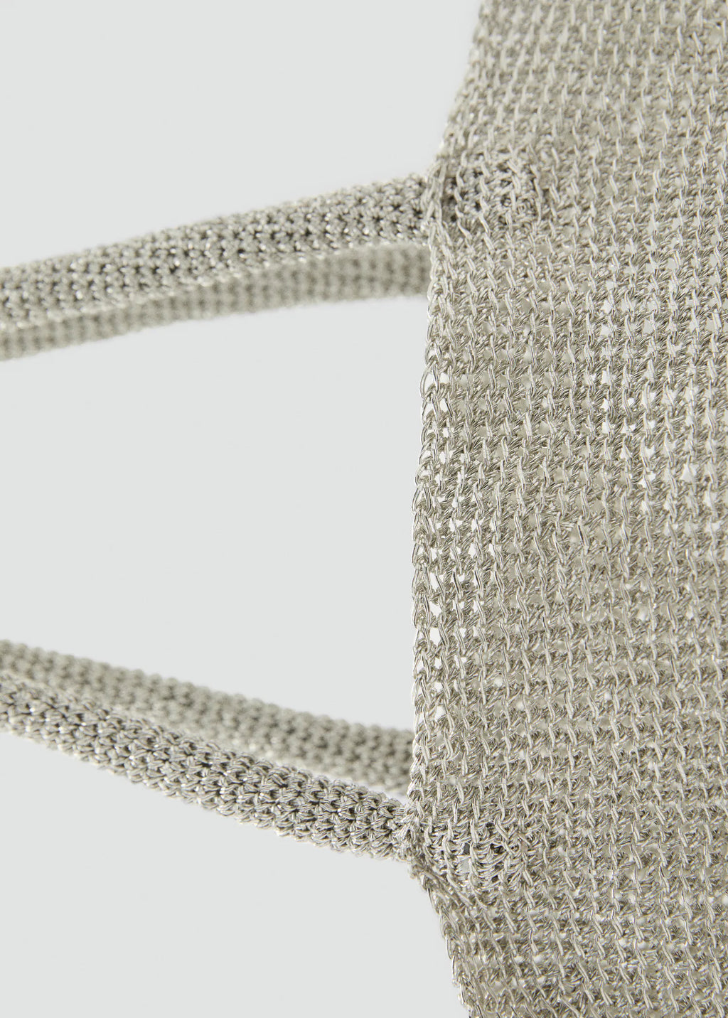 Mesh Shopper Bag Silver
