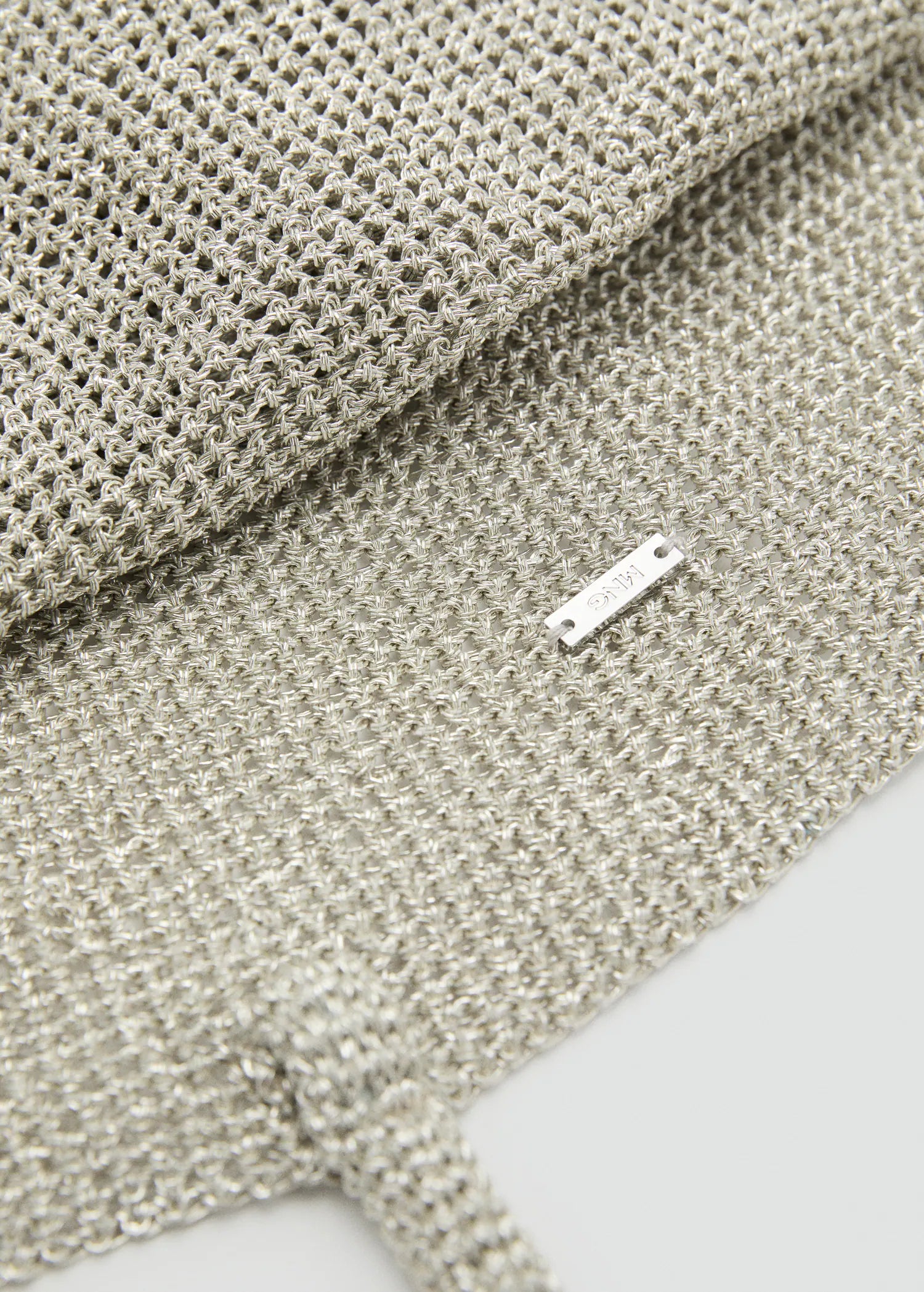 Mesh Shopper Bag Silver