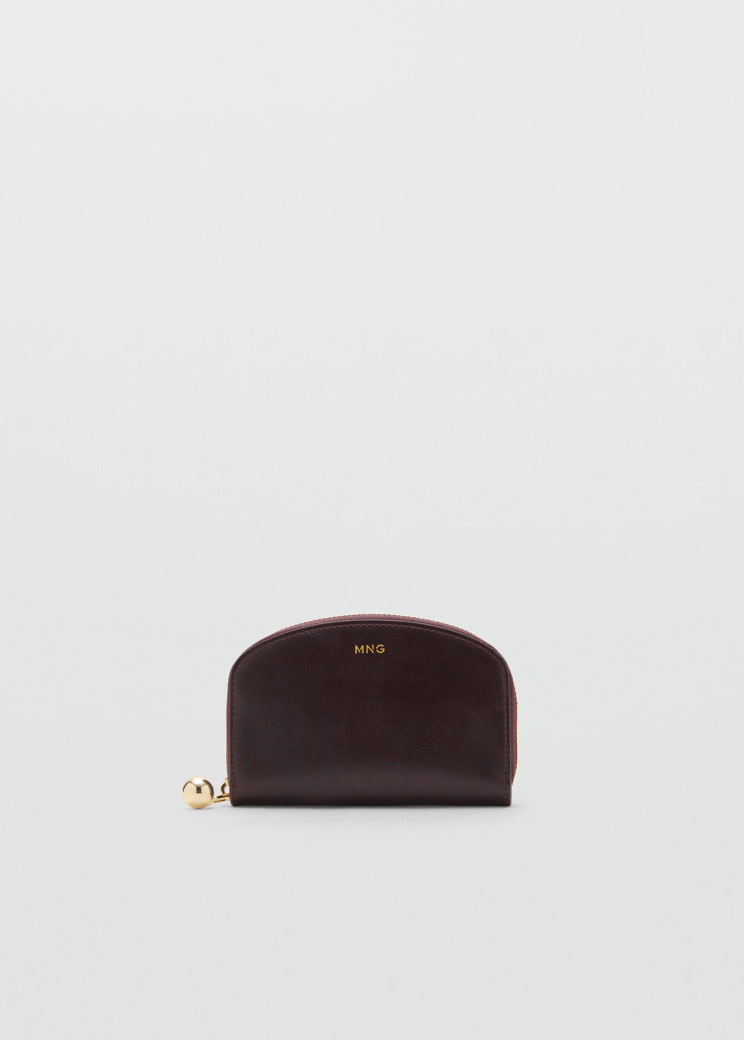 Medium Wallet With Mini Bead Embellishment Chocolate