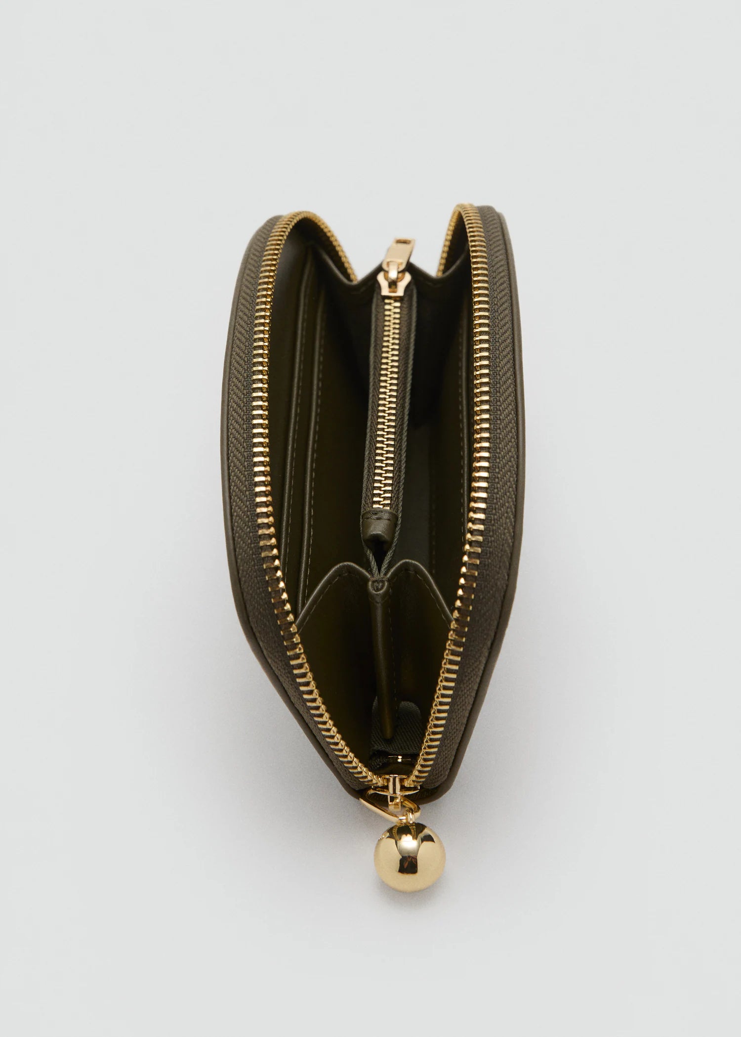 Medium Wallet With Mini Bead Embellishment Khaki