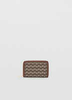 Medium Wallet With Logo Print Leather