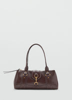 Medium Shoulder Bag With Snap Hook Chocolate