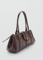 Medium Shoulder Bag With Snap Hook Chocolate