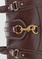 Medium Shoulder Bag With Snap Hook Chocolate